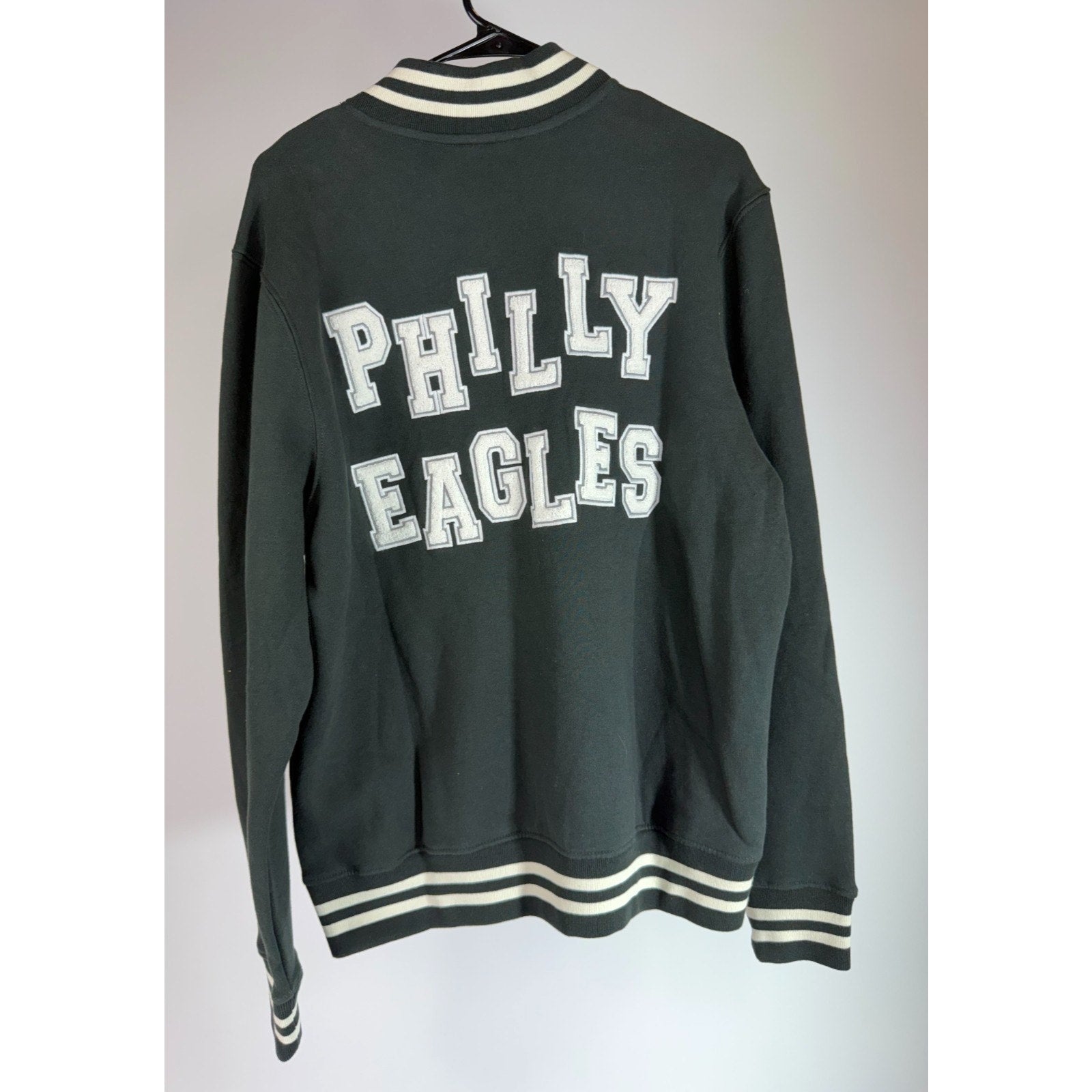 Stoney Clover Lane X '47 Philadelphia Eagles Black Track Jacket Size M $200