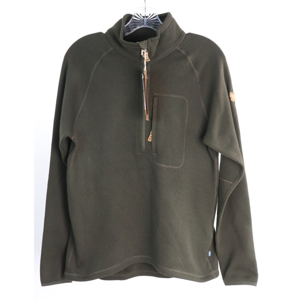 NWT Fjallraven Ovik Fleece Half Zip Women's Size Small Deep Forest 87155