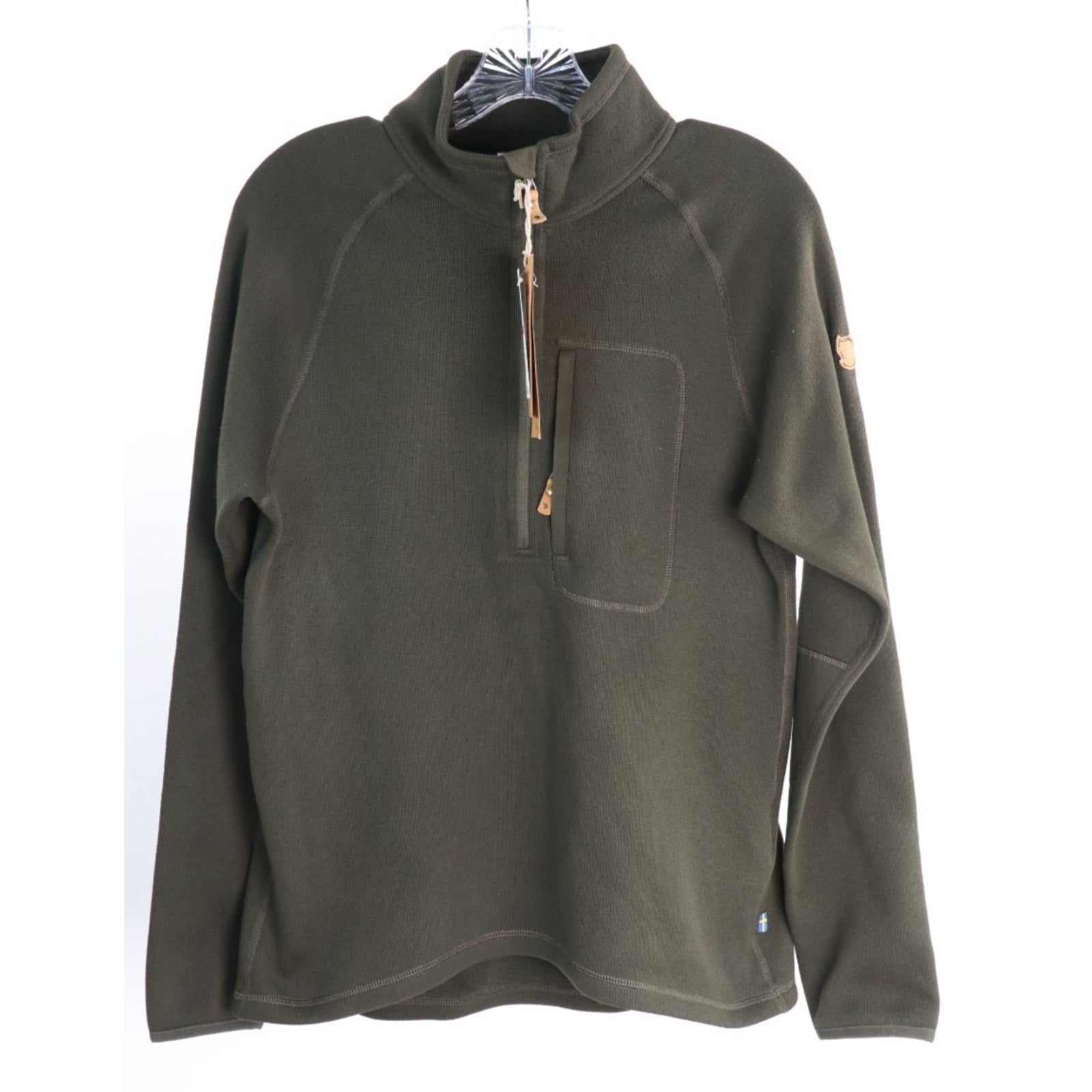 NWT Fjallraven Ovik Fleece Half Zip Women's Size Small Deep Forest 87155