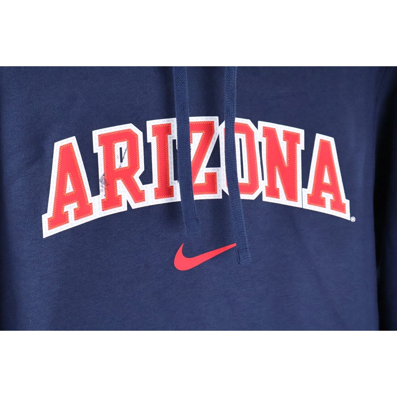 Nike Arizona Wildcats Navy Club Fleece Wordmark Pullover Hoodie Men's Small Read