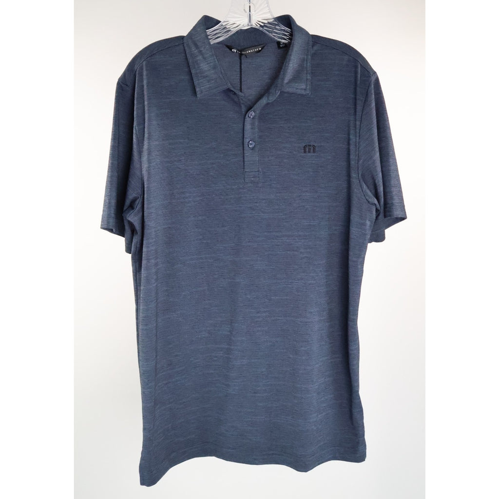 TravisMathew The Heater Polo Shirt Men's XXL Blue Performance Stretch Golf NWT