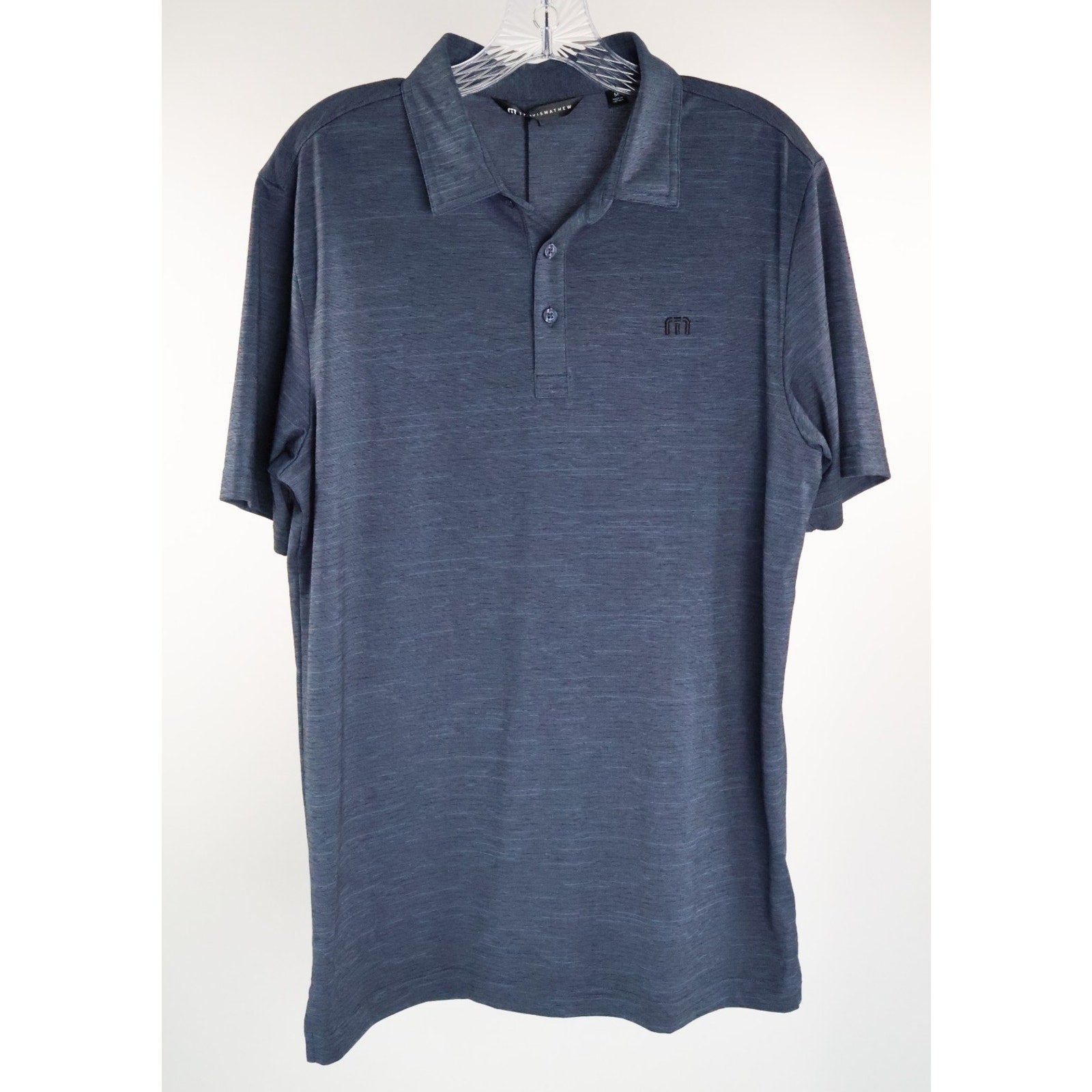 TravisMathew The Heater Polo Shirt Men's XXL Blue Performance Stretch Golf NWT