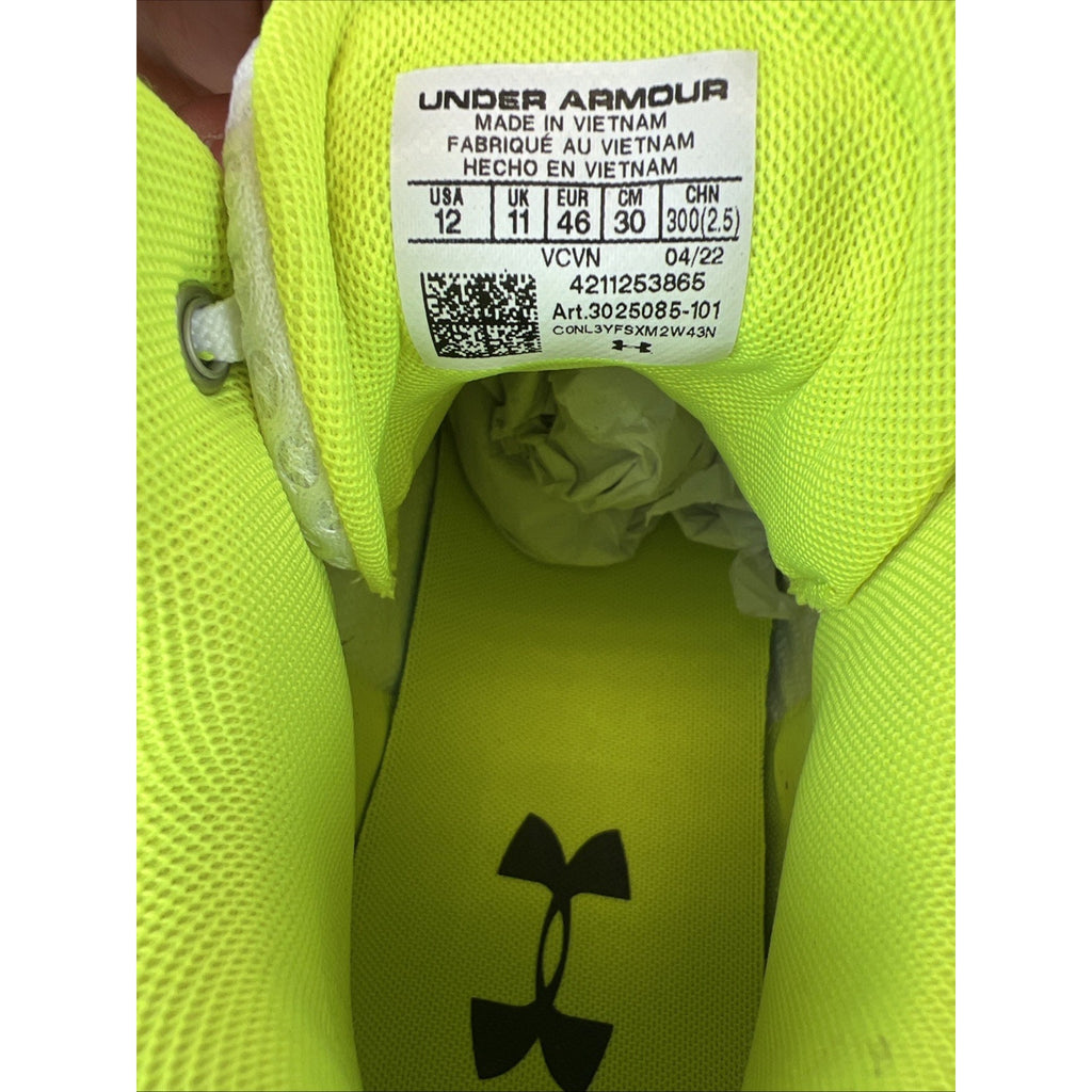 UNDER ARMOUR UA HIGHLIGHT HAMMER MC 'WHITE METALLIC SILVER' 3025085-101 Size 12