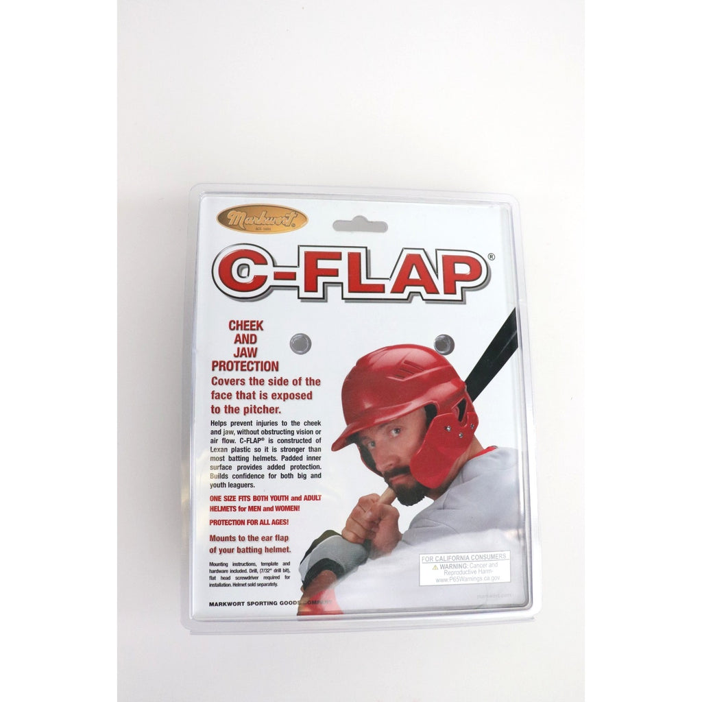 Markwort C-Flap Jaw and Cheek Protection for Right Handed Batter - BLUE