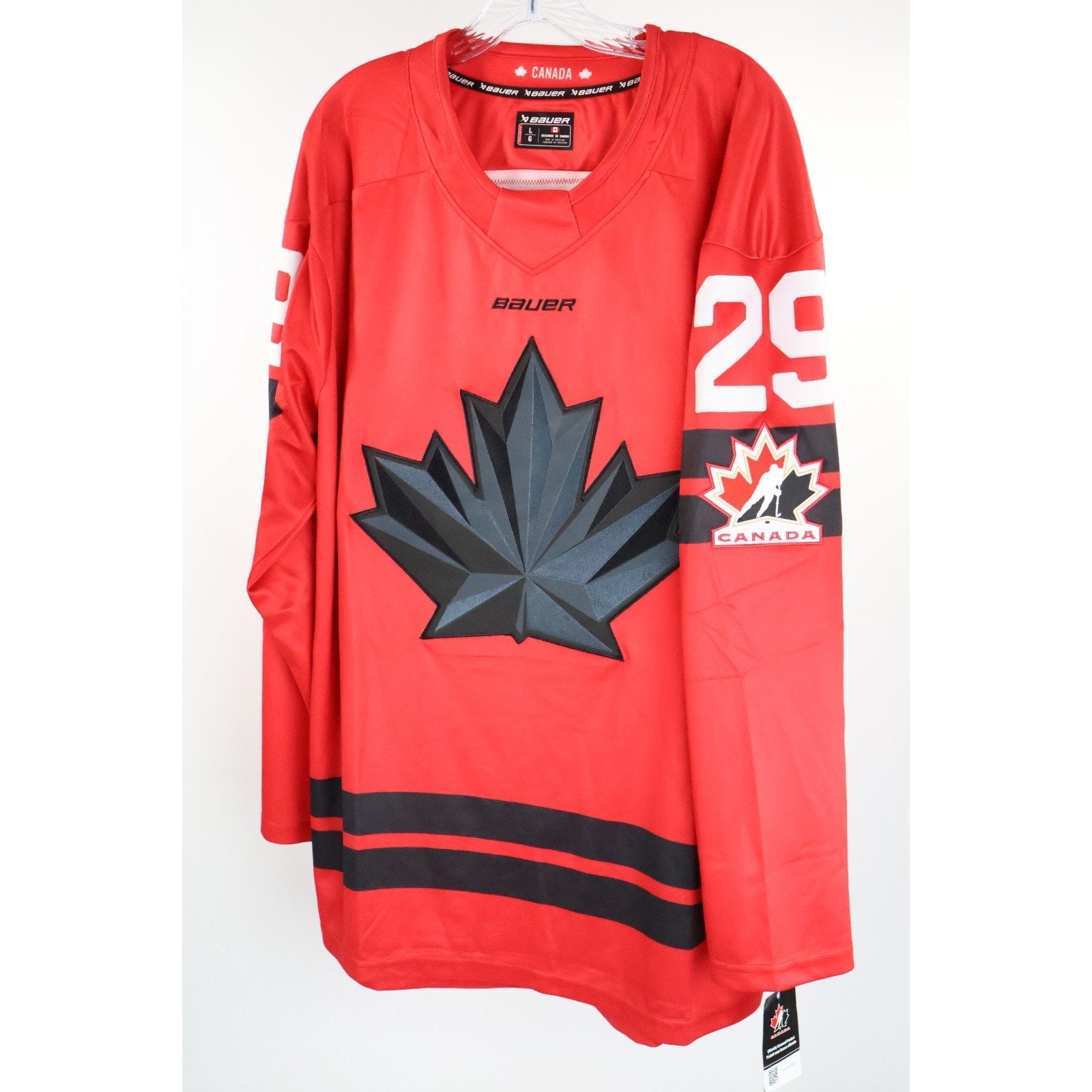 HOCKEY CANADA 2026 MILAN OLYMPICS Nathan MacKinnon BAUER JERSEY SIZE L NWT Read