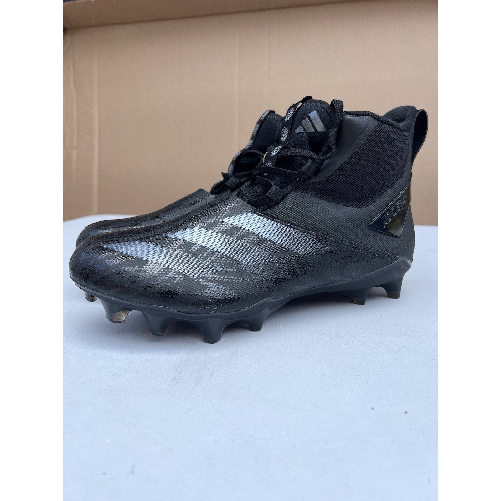 Adidas Adizero Chaos Black Lineman Cleats Mens Size 10.5 New ID9103