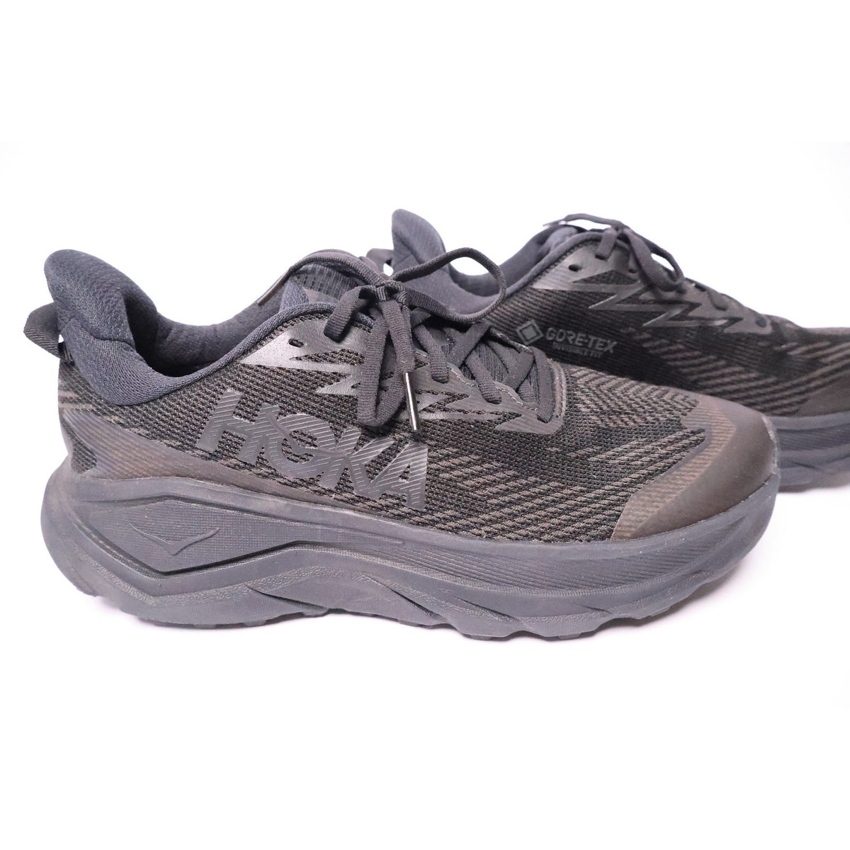 HOKA Challenger 8 GTX GORE-TEX Waterproof Black Carbon Women's Sz 9.5D #202