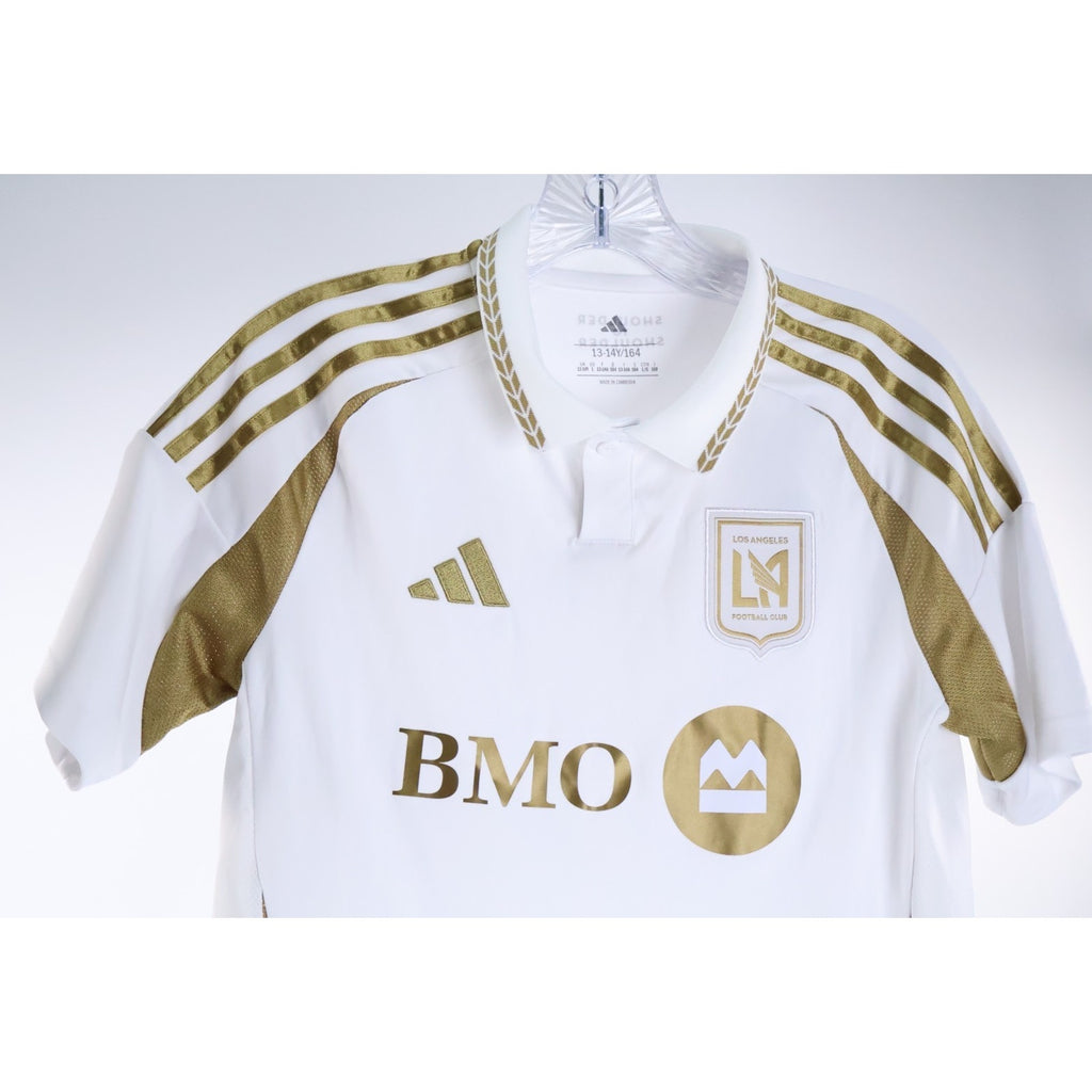 adidas LAFC 25/26 Away Authentic Jersey, Style# IV9859, Size Youth L, White NWT