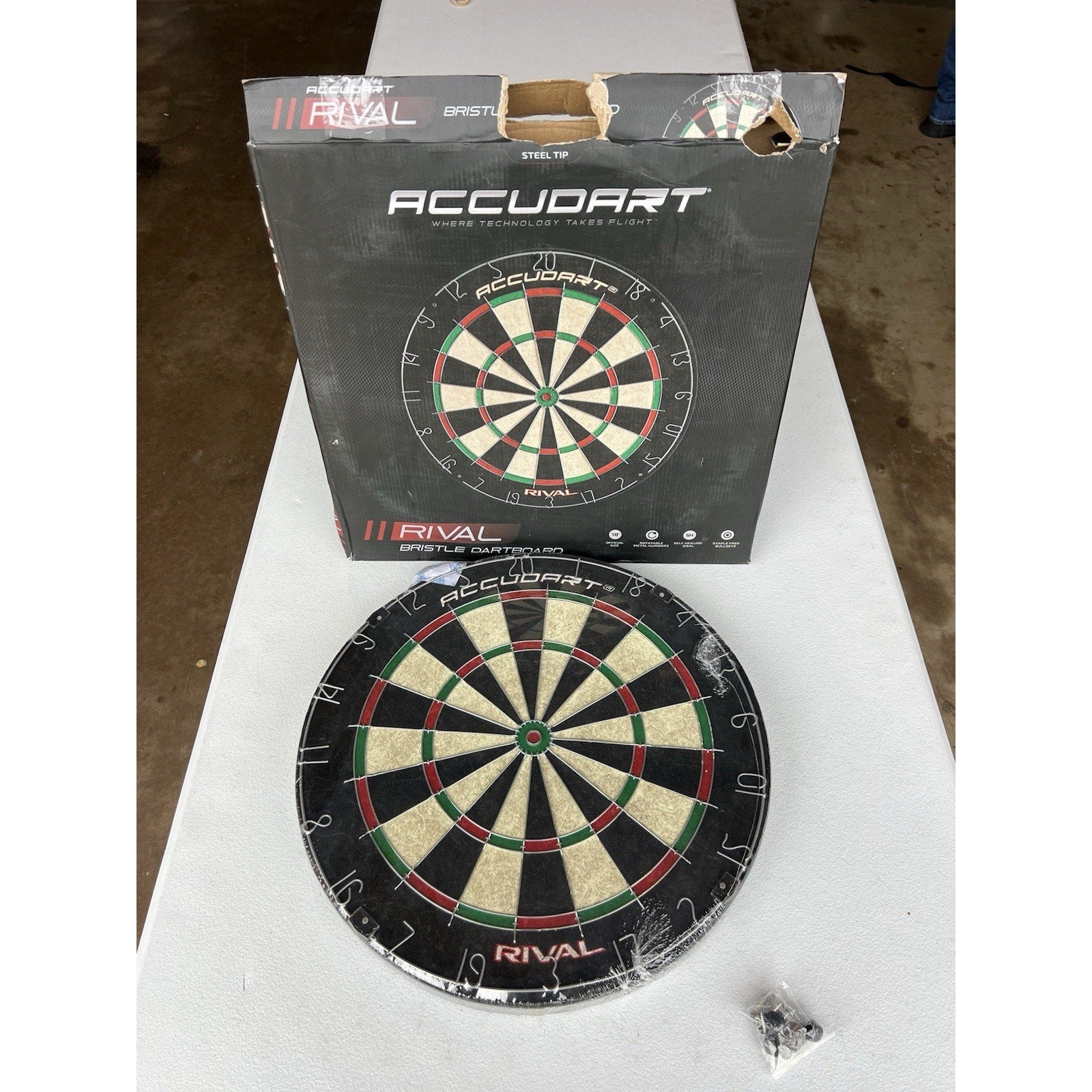 Accudart Rival Bristle Dartboard - Official Size 18" New Read