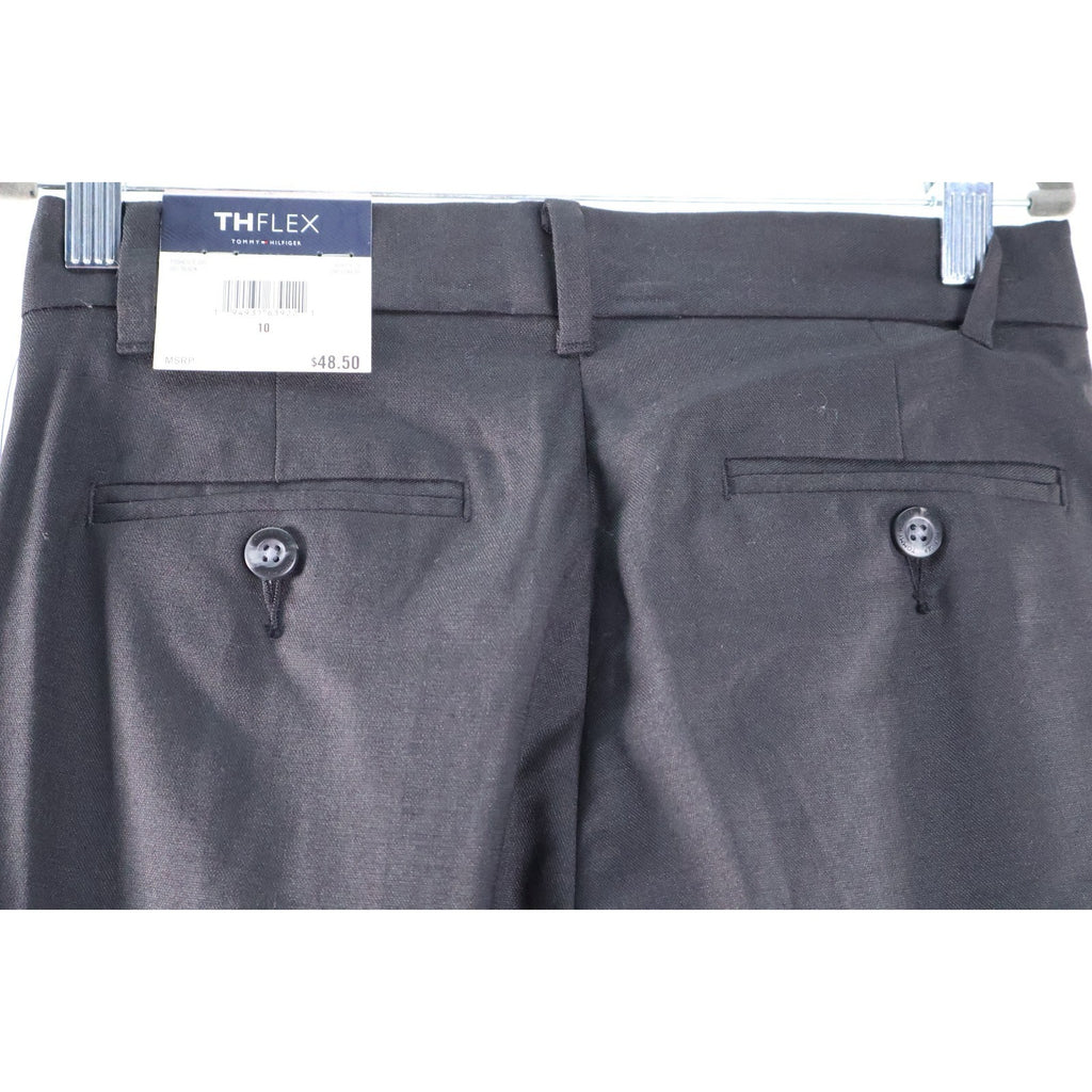 Tommy Hilfiger Boy's Black Modern-Fit Stretch Suit 2 Piece Jacket Pant Sz 10 NWT