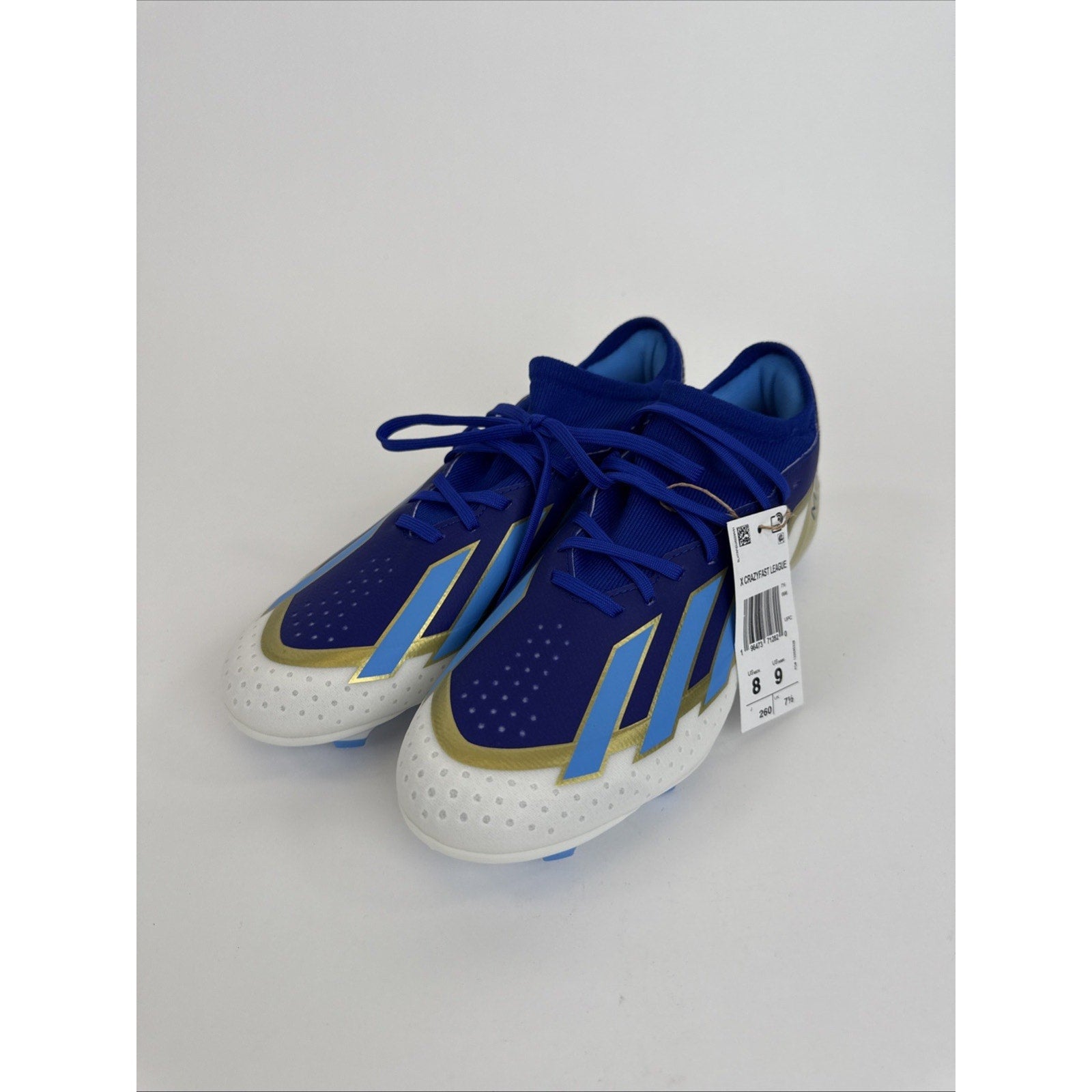 Adidas X Crazyfast Messi League Mens Soccer Shoes Blue ID0712 NEW Size 8