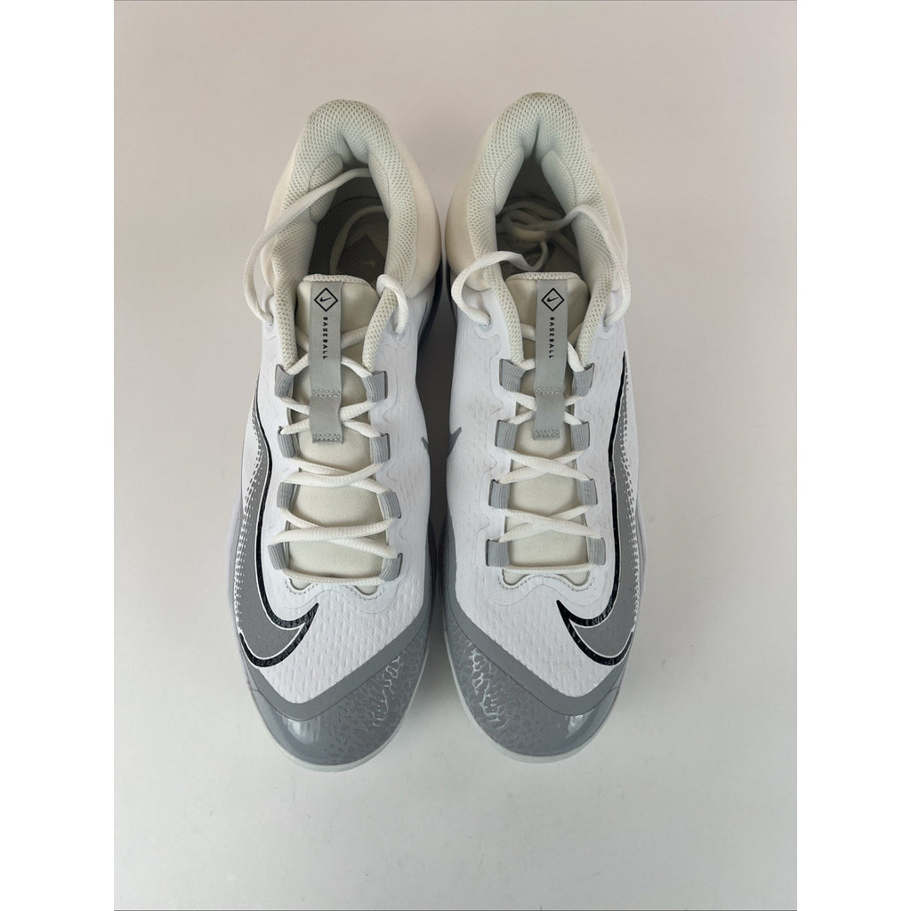 Nike Alpha Huarache Elite 4 Low MCS Baseball Cleats Gray FD6255-104 Mens Size 14