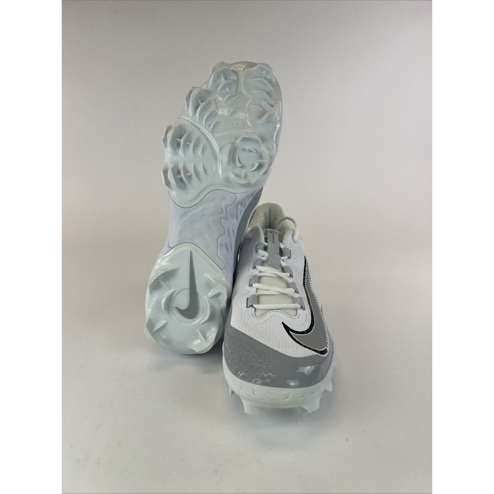 Nike Alpha Huarache Elite 4 Low MCS Baseball Cleats Gray FD6255-104 Mens Size 14