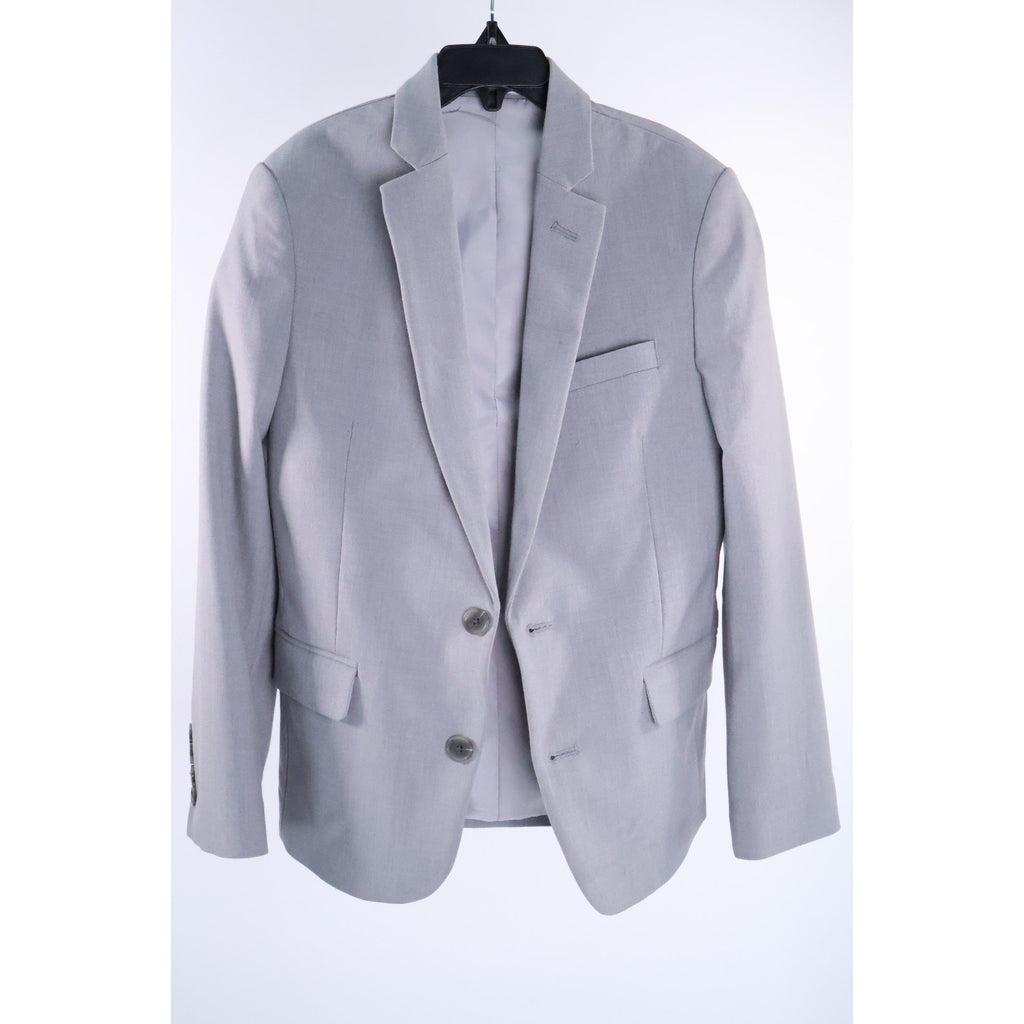 Calvin Klein Big Boys Grey Slim Fit Stretch Suit Jacket, Size 10 $110