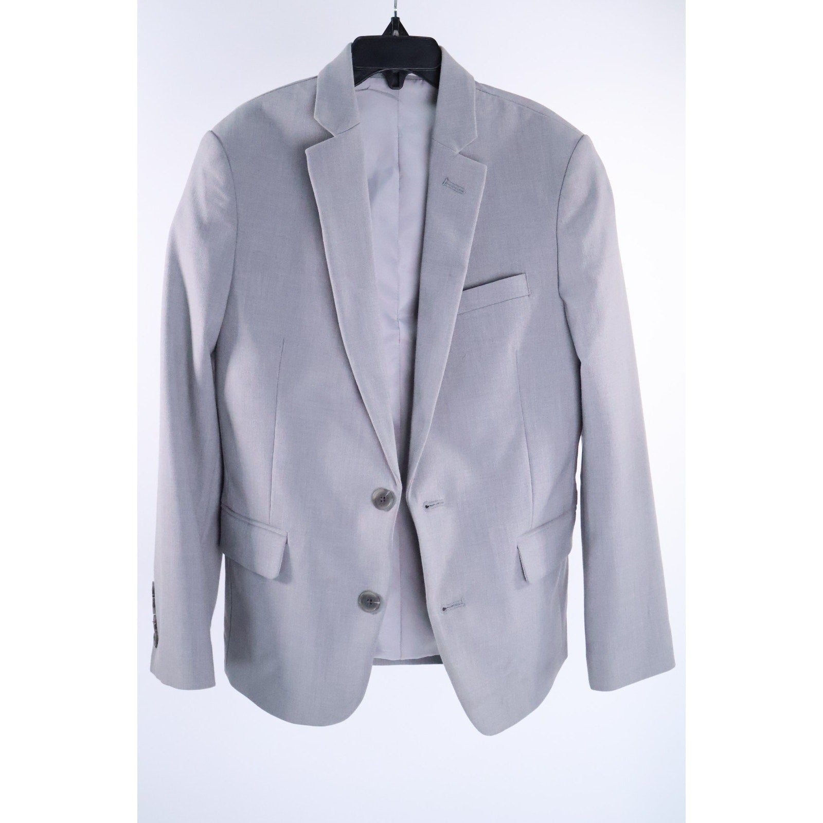 Calvin Klein Big Boys Grey Slim Fit Stretch Suit Jacket, Size 10 $110