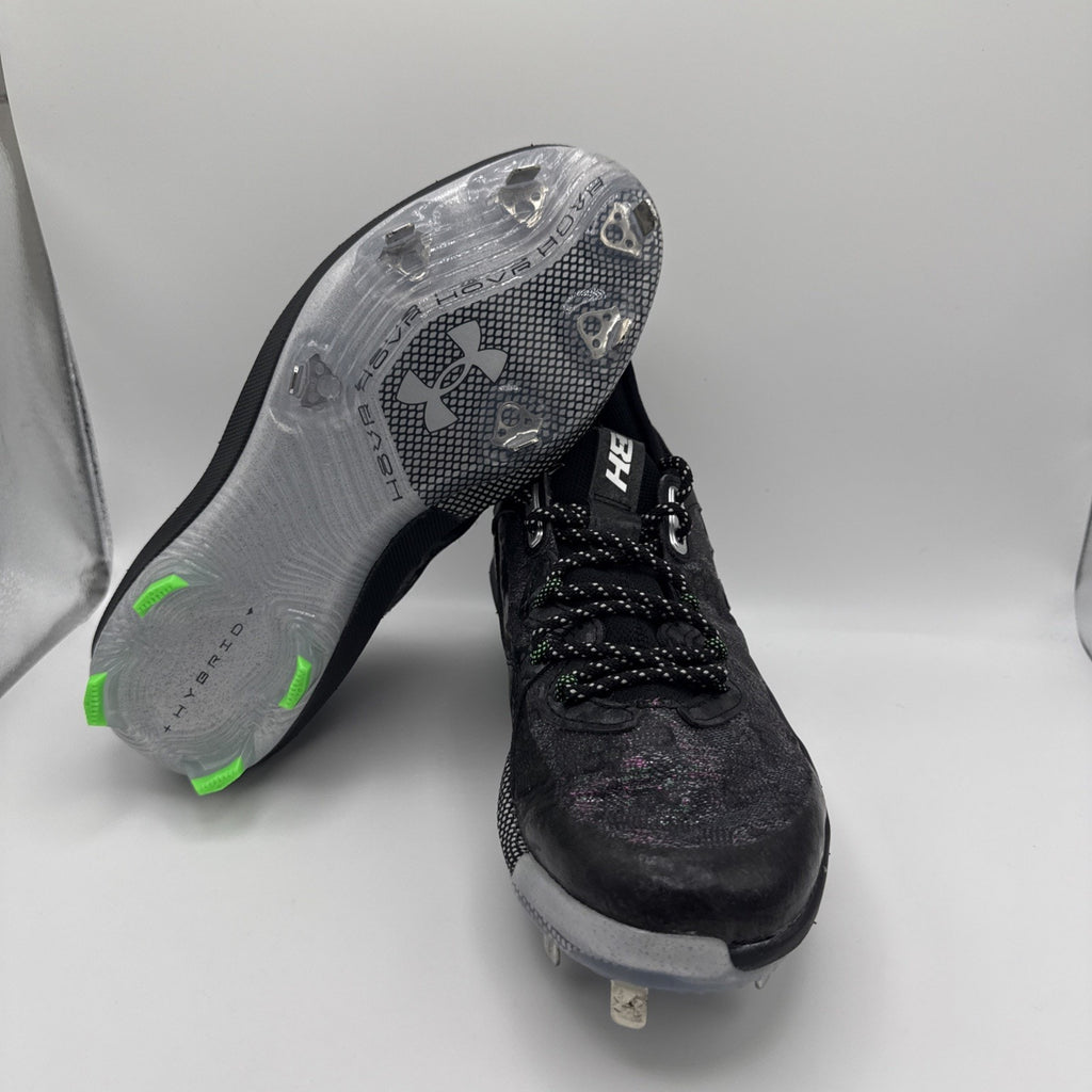 UNDER ARMOUR UA Harper 8 Low ST Metal Baseball Cleats Mens Size 7.5 Black Noir