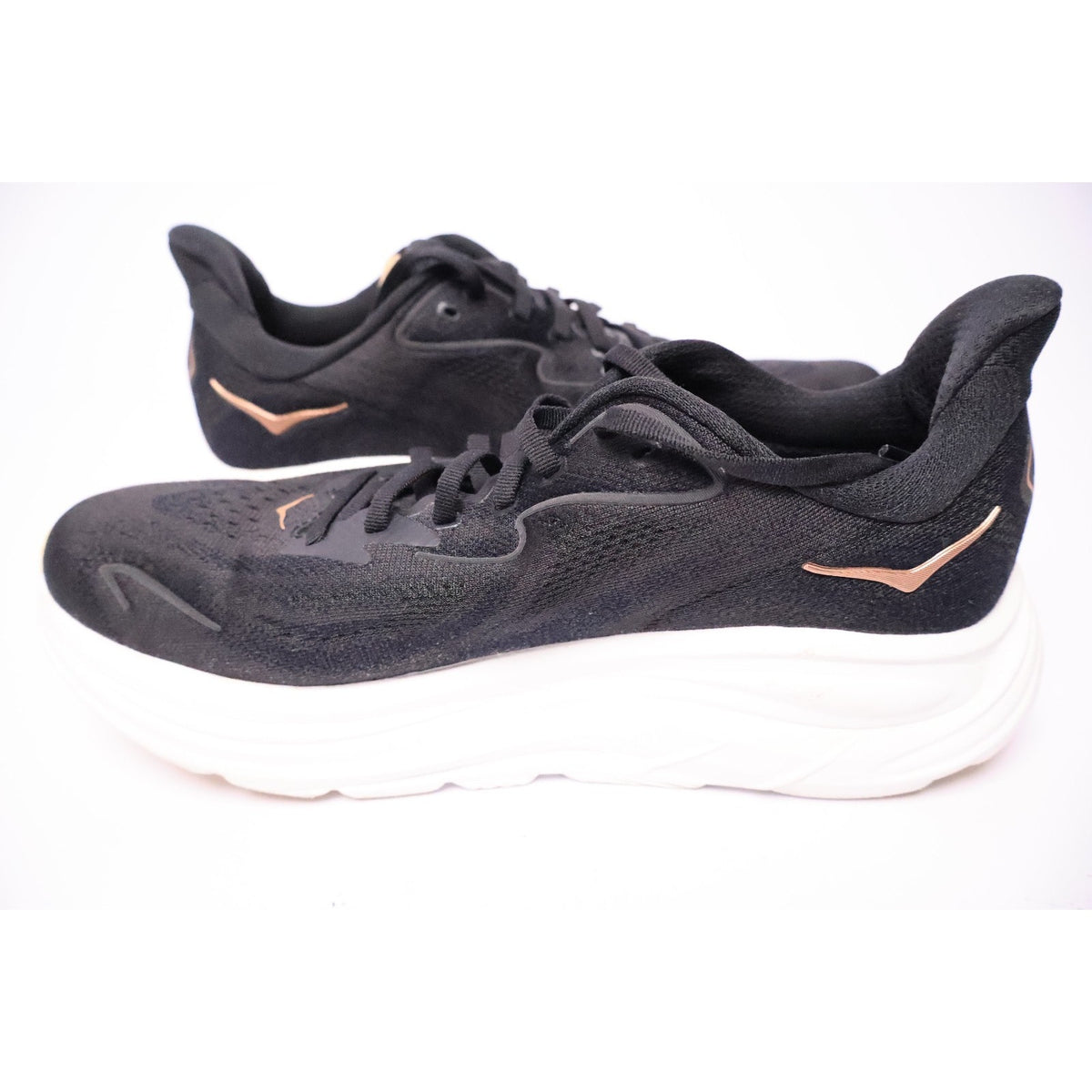 Hoka One One Clifton 10 Black Rose Gold Women's 10 B 1162031 BRGL Excellent #192