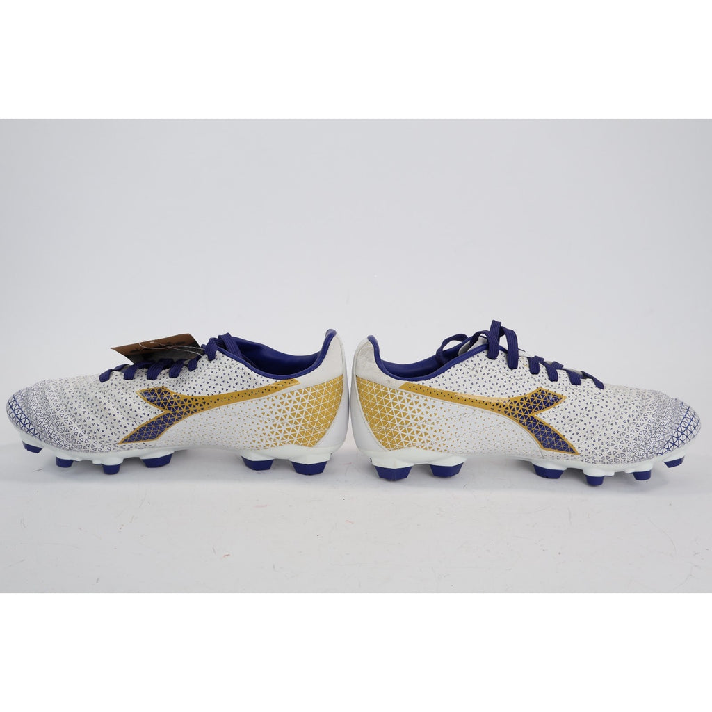 Diadora Brasil Elite GR LT Men's Size 4 White Blue Gold Soccer Cleats NEW Read