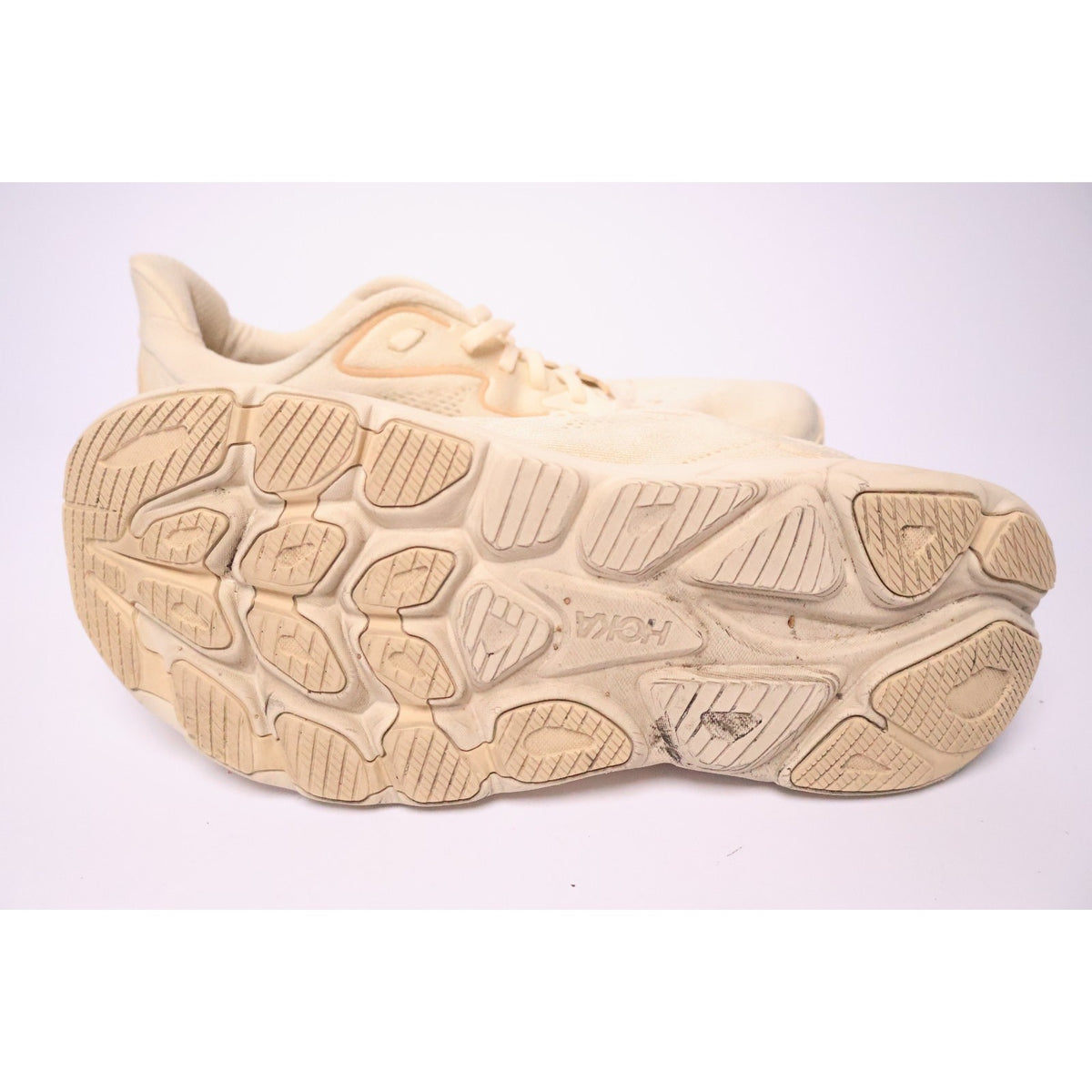 HOKA ONE ONE Clifton 10 Women’s Running Shoes Vanilla Birch Beige 10B READ #175