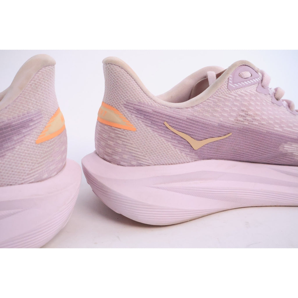 Hoka One One Mach 7 Running Shoes Lilac Cream/Tangerine Glow Women's 9B #88