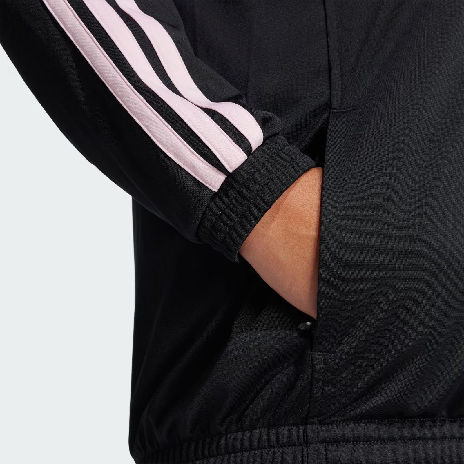 Adidas Tricot 3-stripes Track Jacket Black/Pink Women's Plus Size 3X NWT