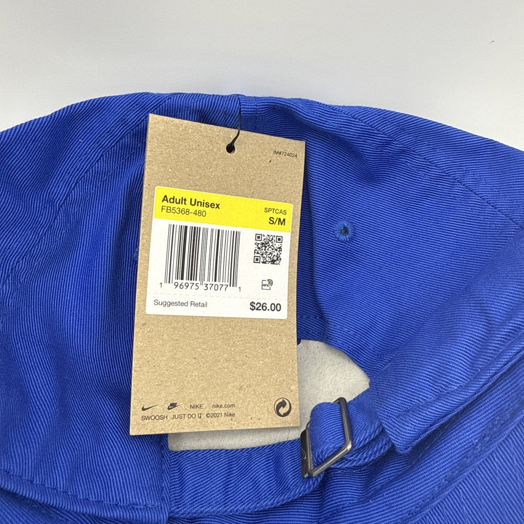 Nike Club Unstructured Futura Wash Adjustable Hat Game Royal Size S/M FB5368-480