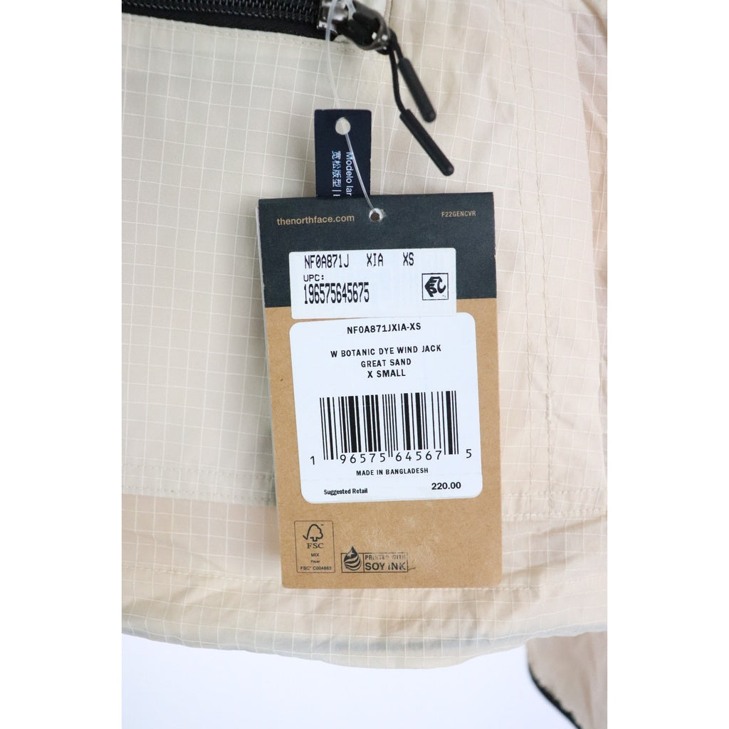 The North Face Botanic Dye Wind Jacket (Great Sand) Women's Size X-Small NWT