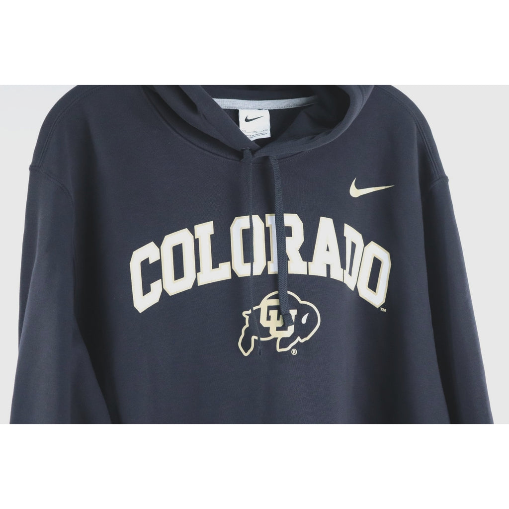 Nike Colorado Buffaloes Football Men’s 2XL Black Club Fleece Hoodie NWT
