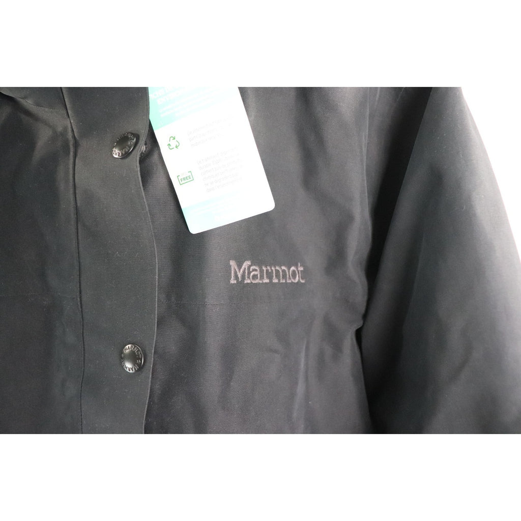 Marmot Women's Chelsea Down Short Coat Black Large 700 Fill Waterproof NWT $350