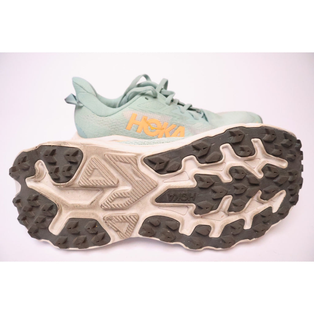 HOKA Challenger 8 Womens US 8.5 B Trail Running Shoes Jade Cosmic Grey #166