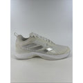 Adidas Avacourt White Silver Metallic Tennis Shoes HQ8404 Women’s Size 11