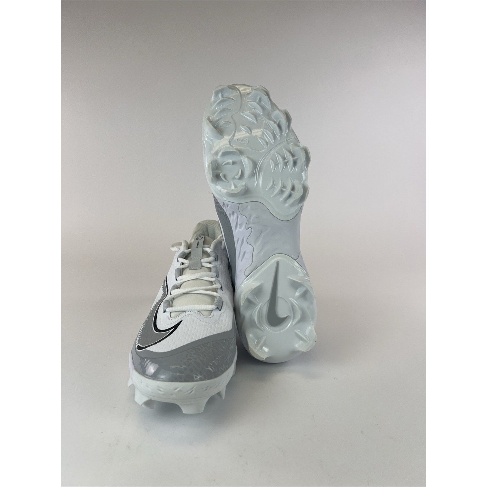 Nike Alpha Huarache Elite 4 Low MCS Baseball Cleats Gray FD6255-104 Mens Size 14