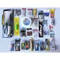 Fishing Tackles Assortment 29 Pieces Knife, Line, Baits, Hooks... INV #347