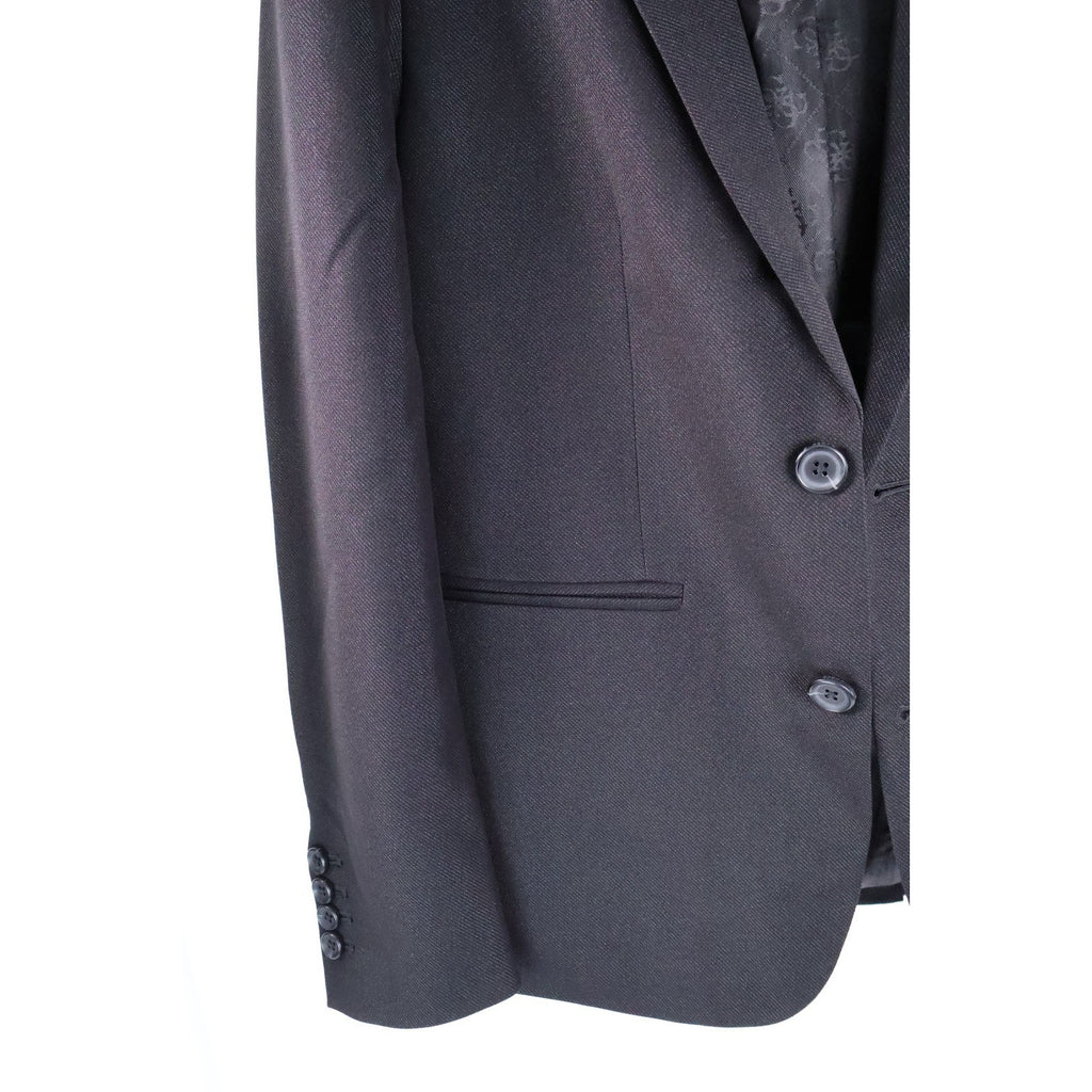 Guess Men's Shimmer Twill Relaxed Fit Blazer - Jet Black Multi Size Small NWT