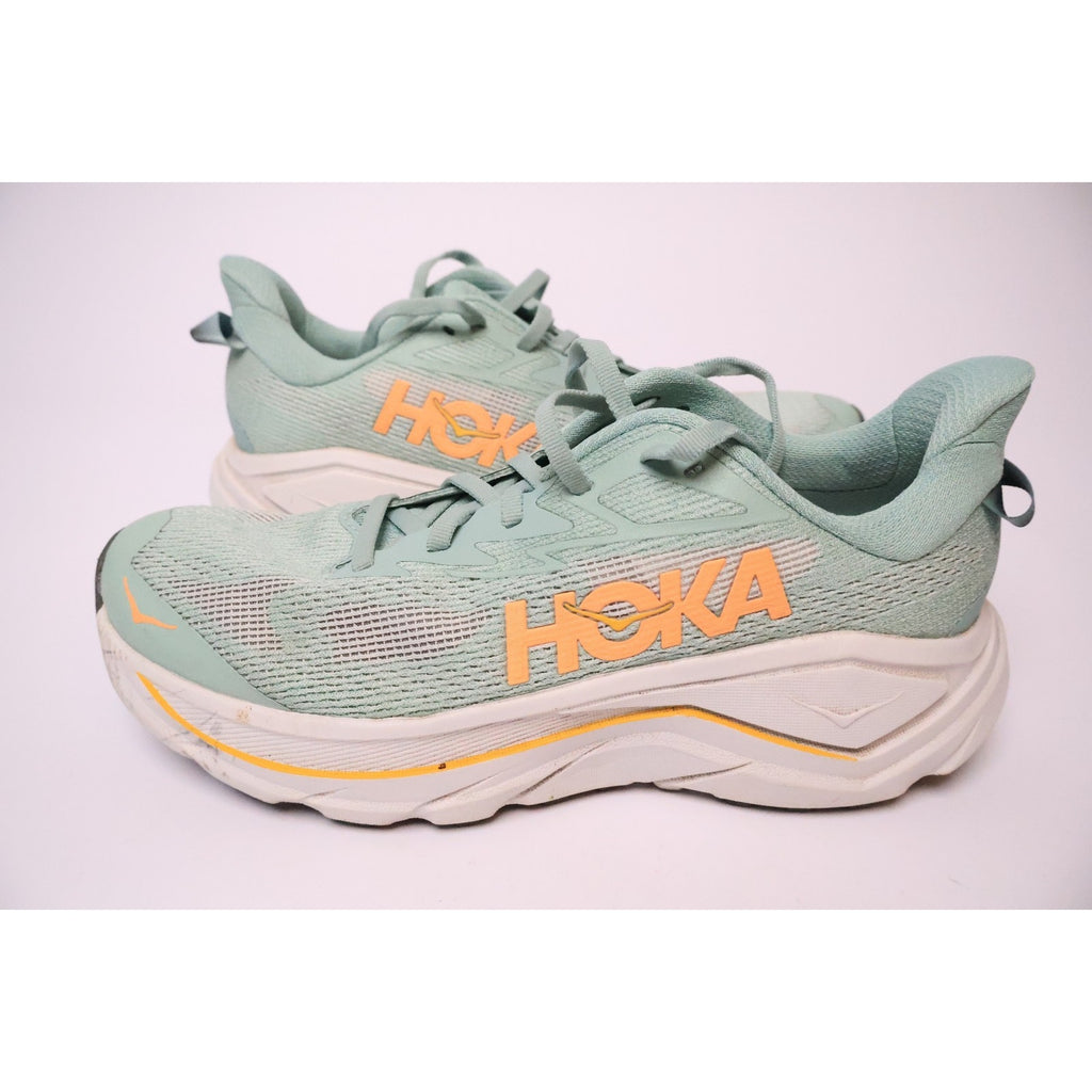 HOKA Challenger 8 Womens US 8.5 B Trail Running Shoes Jade Cosmic Grey #166