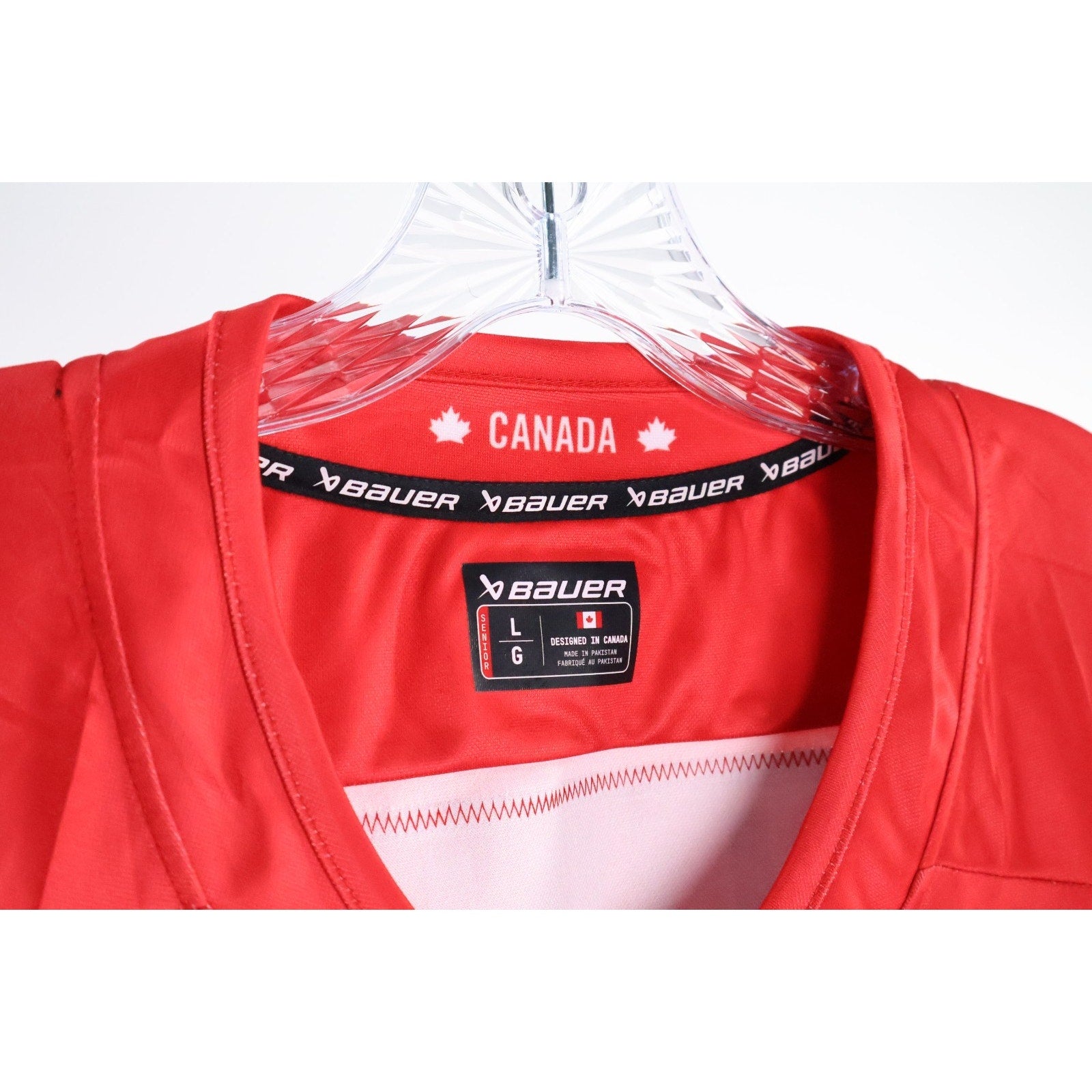 HOCKEY CANADA 2026 MILAN OLYMPICS Nathan MacKinnon BAUER JERSEY SIZE L NWT Read