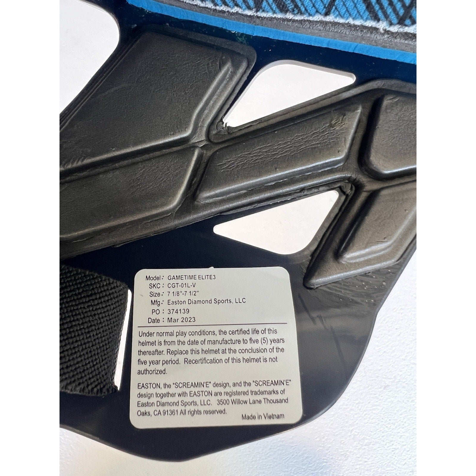 Easton Set Gametime Elite 3 Catcher's Leg Guards Helmet Adult 15+ Navy NEW Read