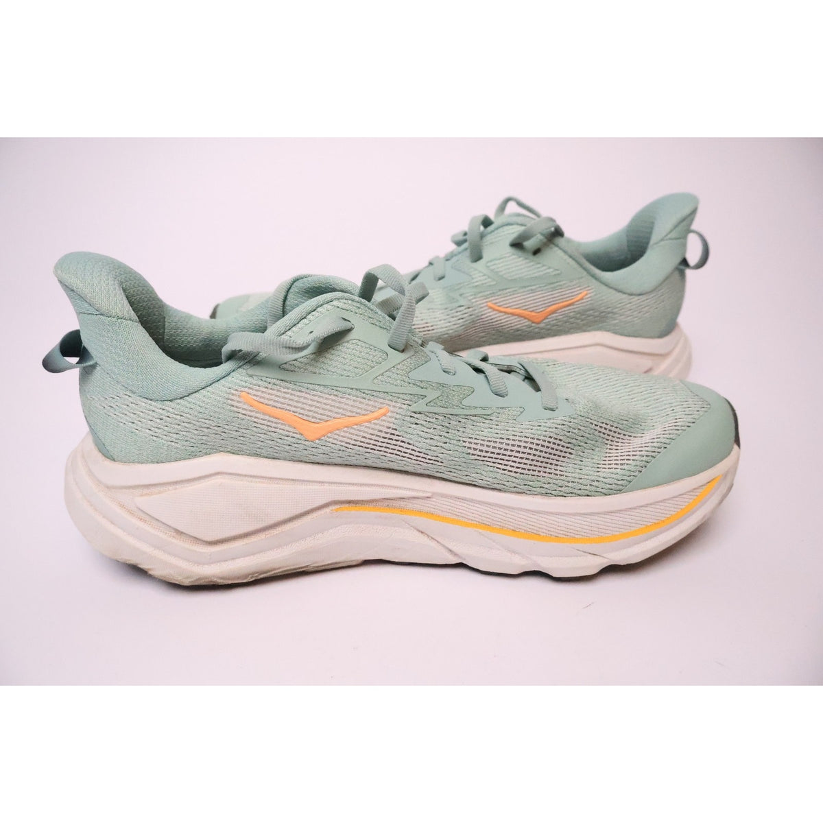 HOKA Challenger 8 Womens US 8.5 B Trail Running Shoes Jade Cosmic Grey #166