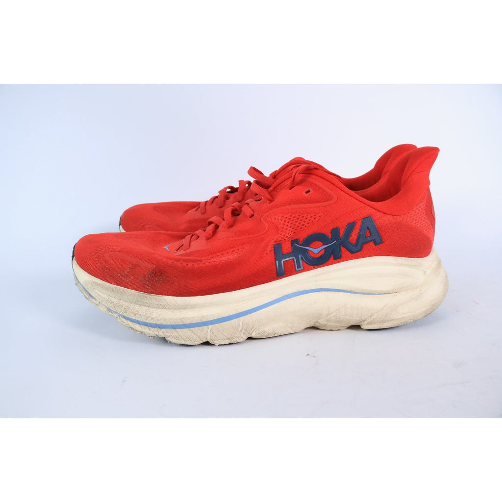 Hoka Clifton 10 Men's Size 13 Red White Athletic Running Shoes #305
