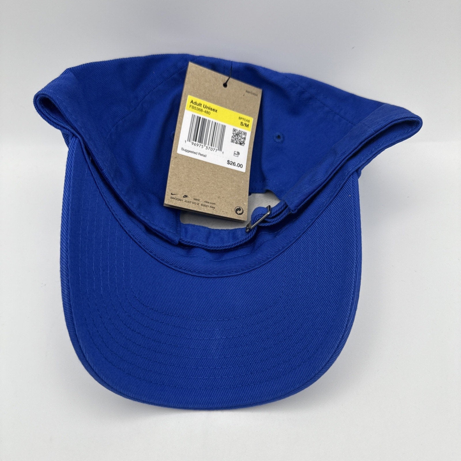 Nike Club Unstructured Futura Wash Adjustable Hat Game Royal Size S/M FB5368-480