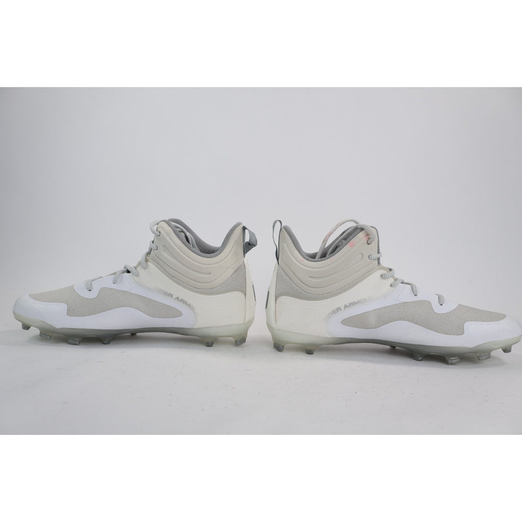 Under Armour COMMAND MC MID 3025639-100 White Lacrosse Cleats Size 14 New Read
