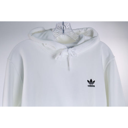 Adidas Men's Regular Size S White Essential Hoody Sweatshirt Trefoil IM4526 NWT
