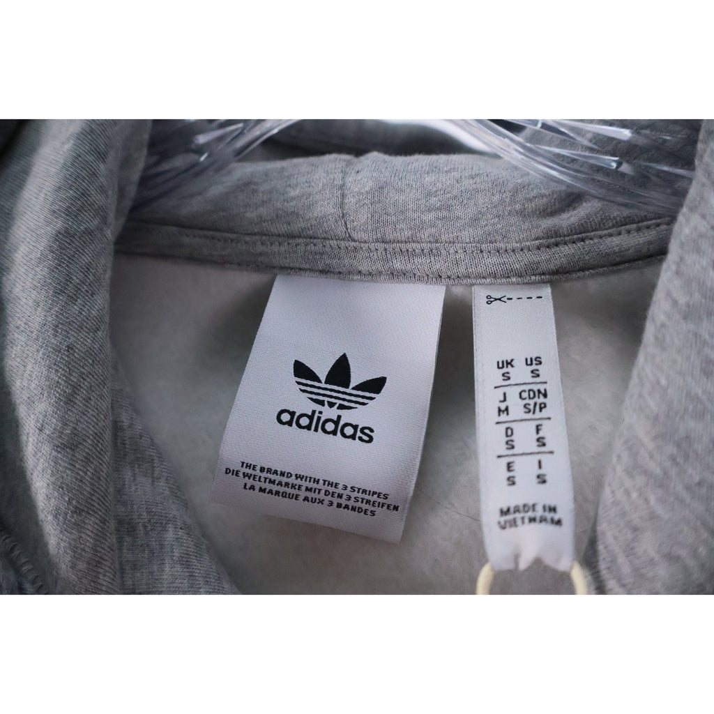 Adidas Men's Regular Size S Grey Essential Hoody Sweatshirt Trefoil IM4525 NWT
