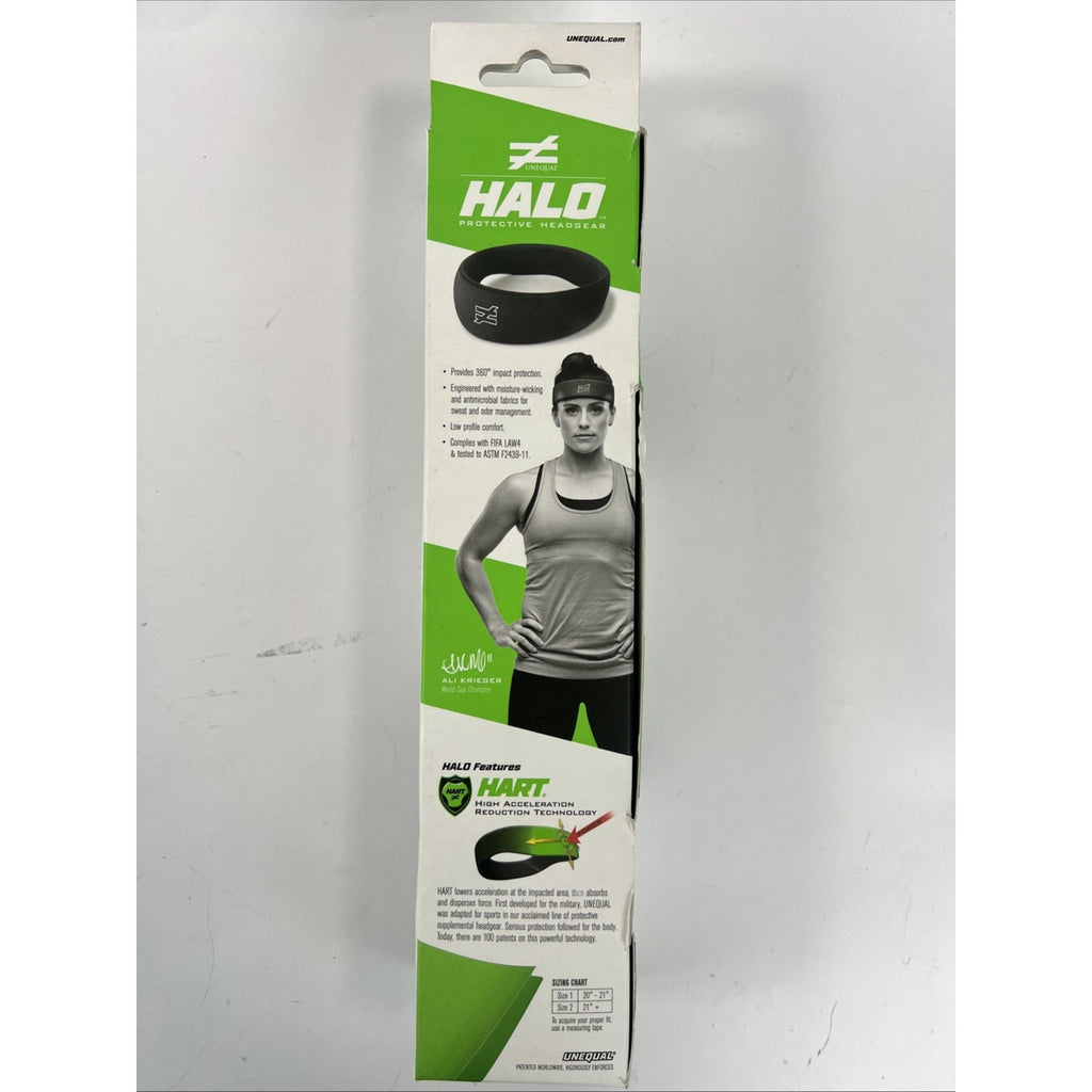 Unequal Halo Protective Headband Headgear Soccer Concussion Safety Size 1 Black