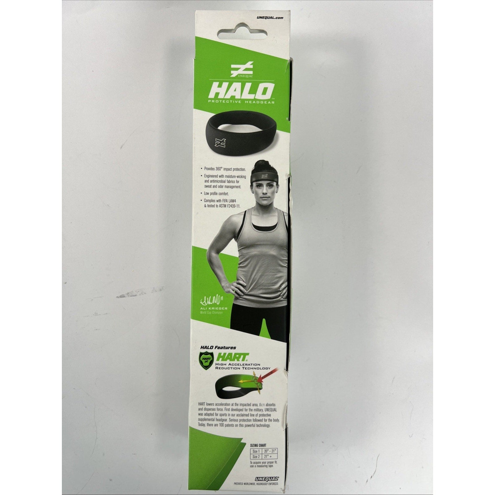 Unequal Halo Protective Headband Headgear Soccer Concussion Safety Size 1 Black