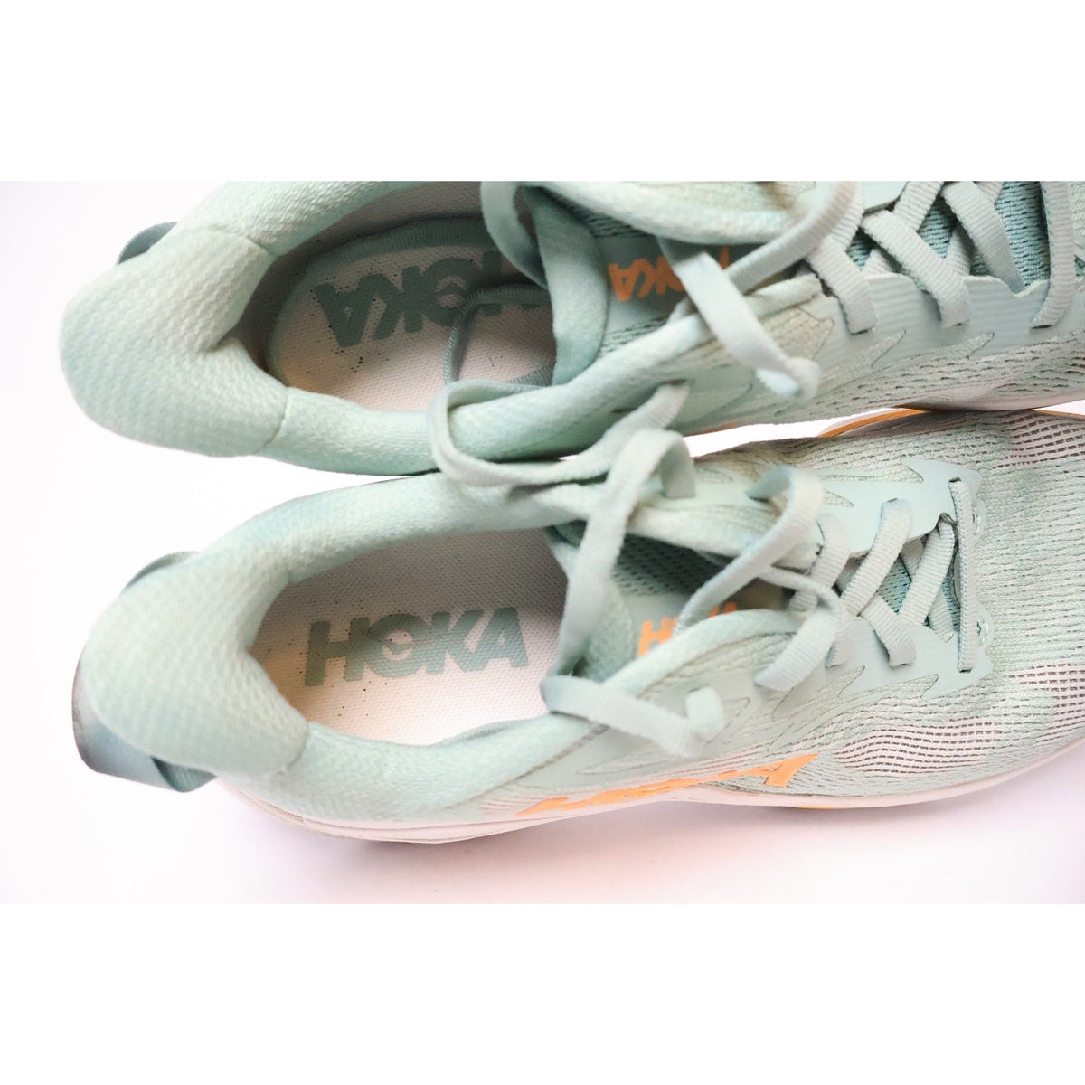 HOKA Challenger 8 Womens US 8.5 B Trail Running Shoes Jade Cosmic Grey #166