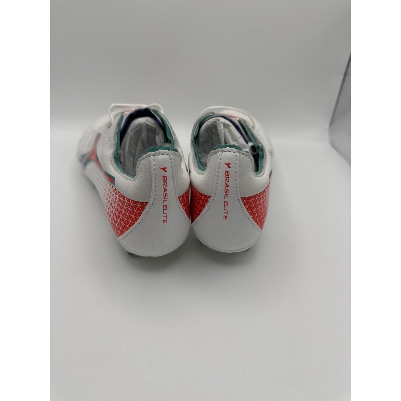 Diadora Brasil Elite GR LT W LP12 Size 8 Womens White Blue Red Soccer Cleats