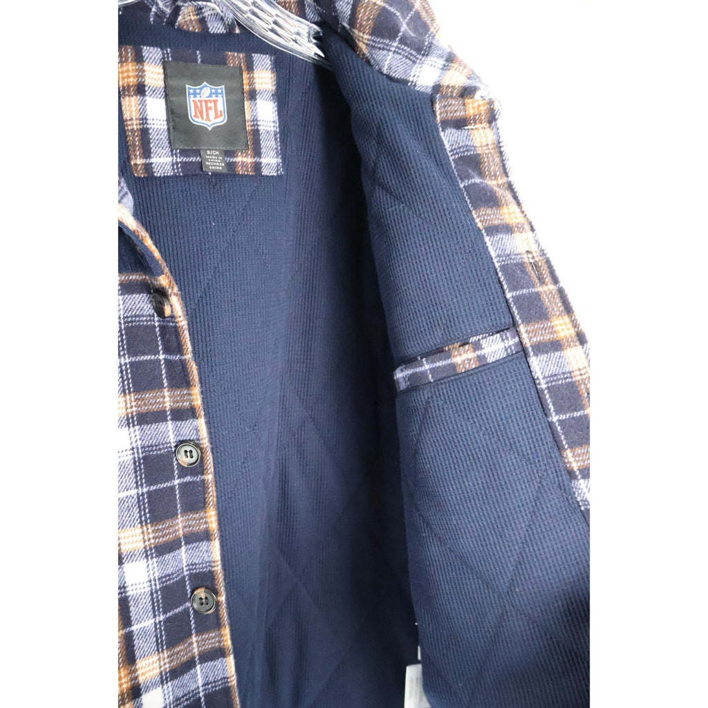 NFL Transitional Plaid Shirt Jacket by Glll DenverBroncos Men's Size Small READ