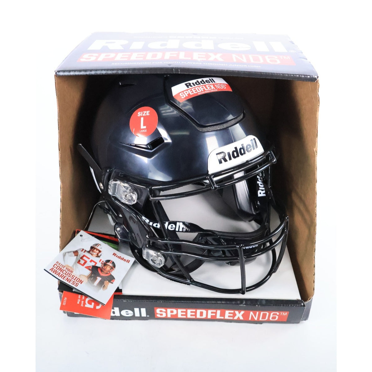 Riddell SpeedFlex ND6 Black Youth Football Helmet Size Youth L 2026 Read #69
