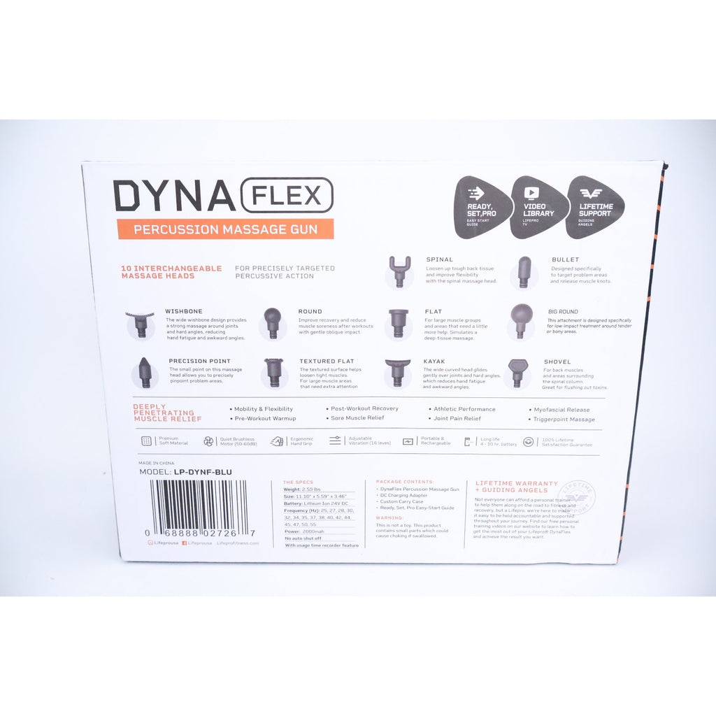 LifePro Dynaflex Percussion Massage Gun,Attachment Heads & Travel Case Read
